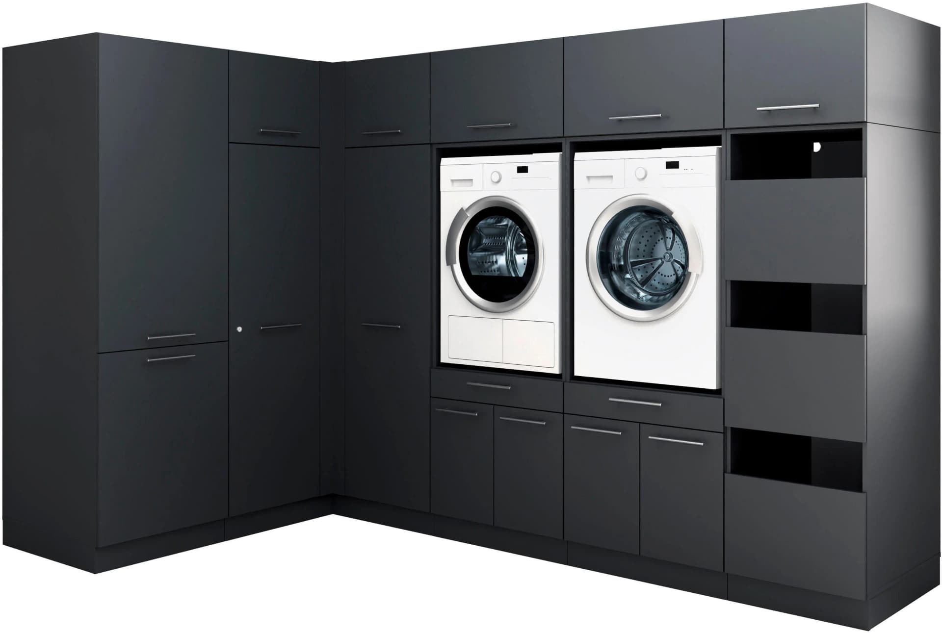 Baur Versand Mehrzweckschrank-Set LAUNDREEZY 11-tlg. Anthrazit Matt