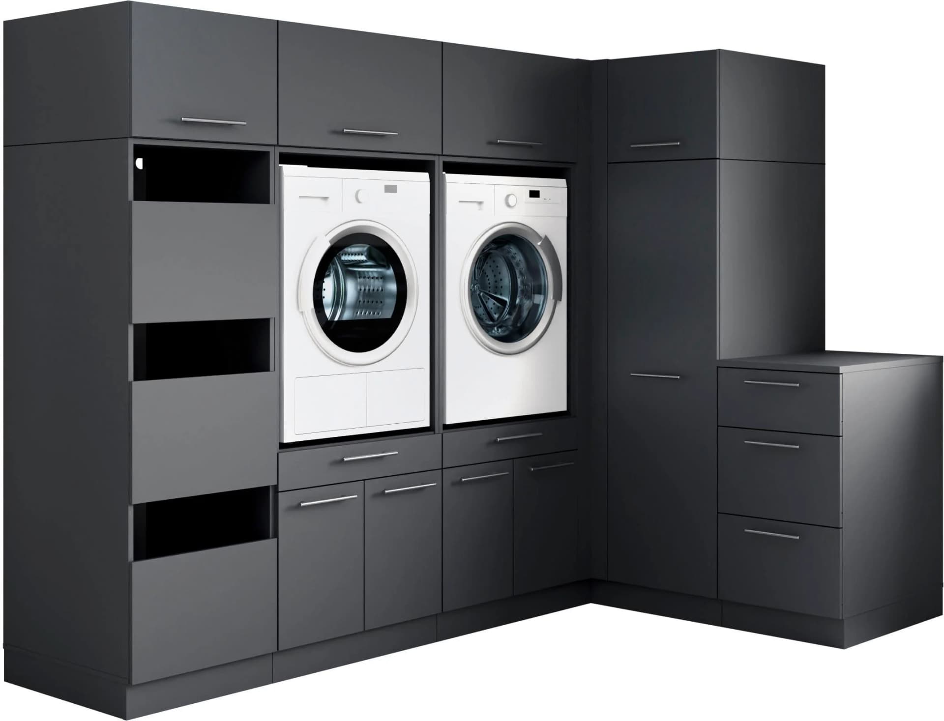 Mehrzweckschrank-Set LAUNDREEZY 9-tlg. Anthrazit Matt