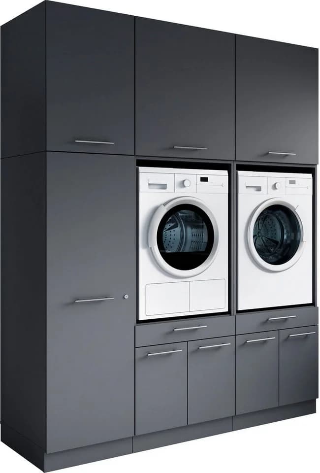 Baur Versand Mehrzweckschrank-Set LAUNDREEZY 6-tlg. Anthrazit Matt Holzwerkstoff - Bild 2