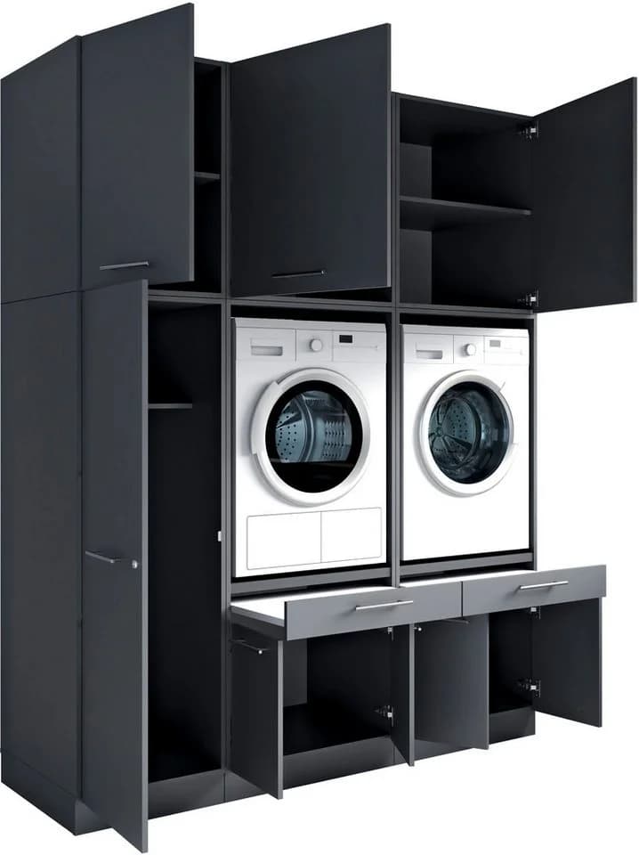 Baur Versand Mehrzweckschrank-Set LAUNDREEZY 6-tlg. Anthrazit Matt Holzwerkstoff - Bild 3