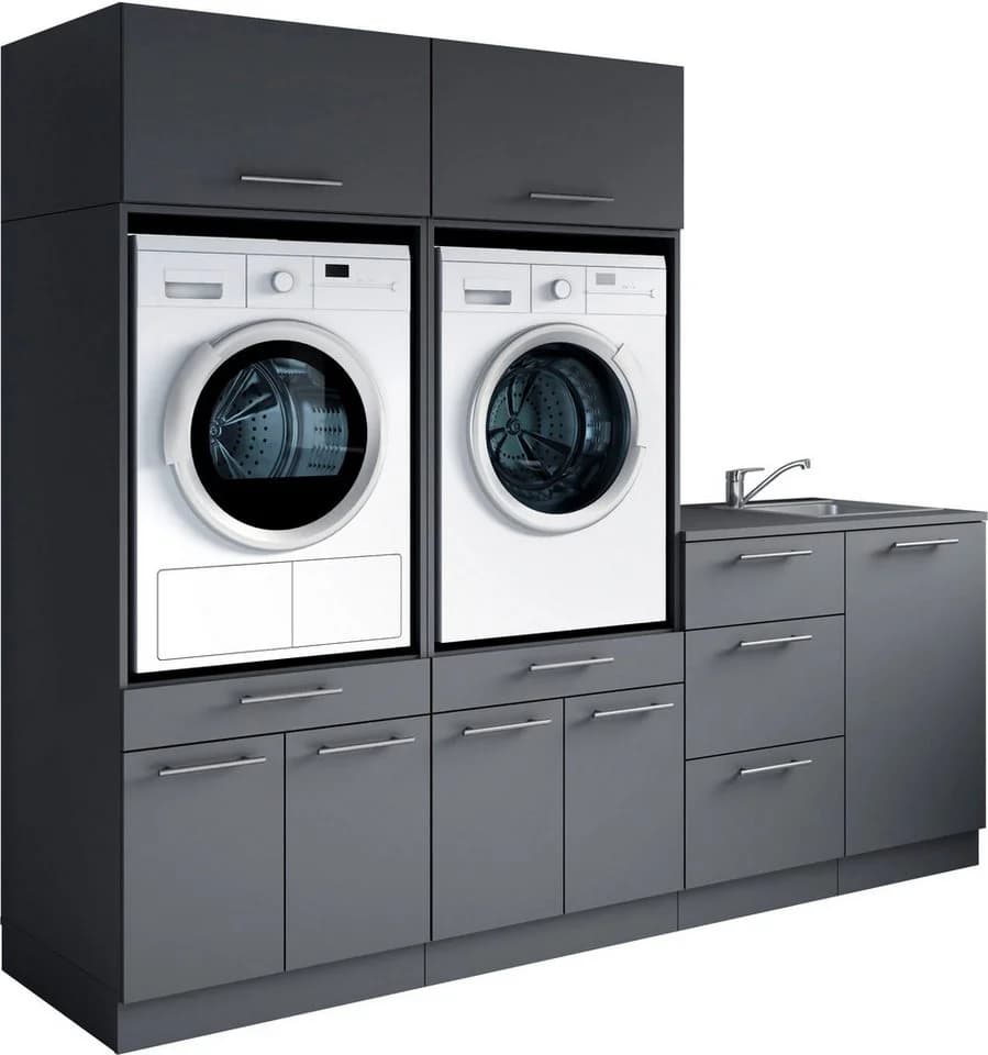 Laundreezy Mehrzweckschrank-Set 6-tlg. Anthrazit Matt - Bild 2