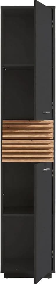 Hochschrank BASIC by Balculina Liguria 38 cm Breite Anthrazit Eichefarben - Bild 5