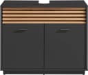 Waschbeckenunterschrank BASIC BY BALCULINA Liguria 80x64x40 cm Anthrazit Eichefarben Bild 3