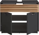 Waschbeckenunterschrank BASIC BY BALCULINA Liguria 80x64x40 cm Anthrazit Eichefarben Bild 4