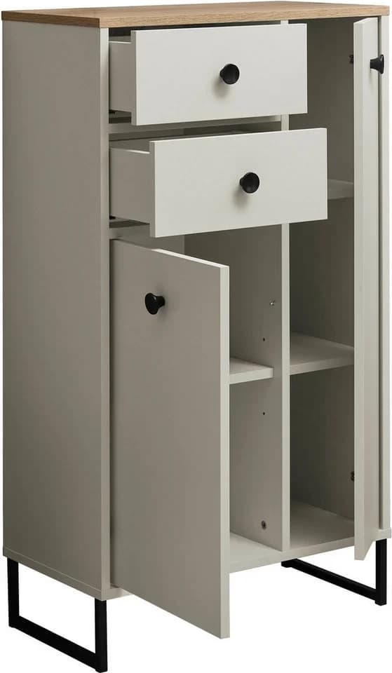 Midischrank BASIC BY BALCULINA Linea Kaschmir Eiche Holzwerkstoff - Bild 4