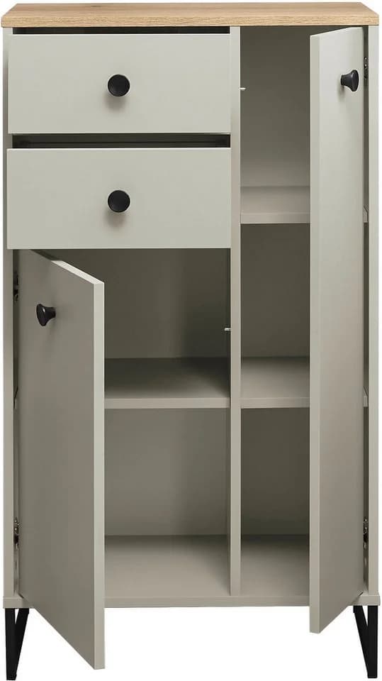 Midischrank BASIC BY BALCULINA Linea Kaschmir Eiche Holzwerkstoff - Bild 5