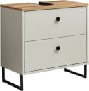 Waschbeckenunterschrank BASIC BY BALCULINA Linea Kaschmir Evoque Eiche U-Profil-Füße Bild 2
