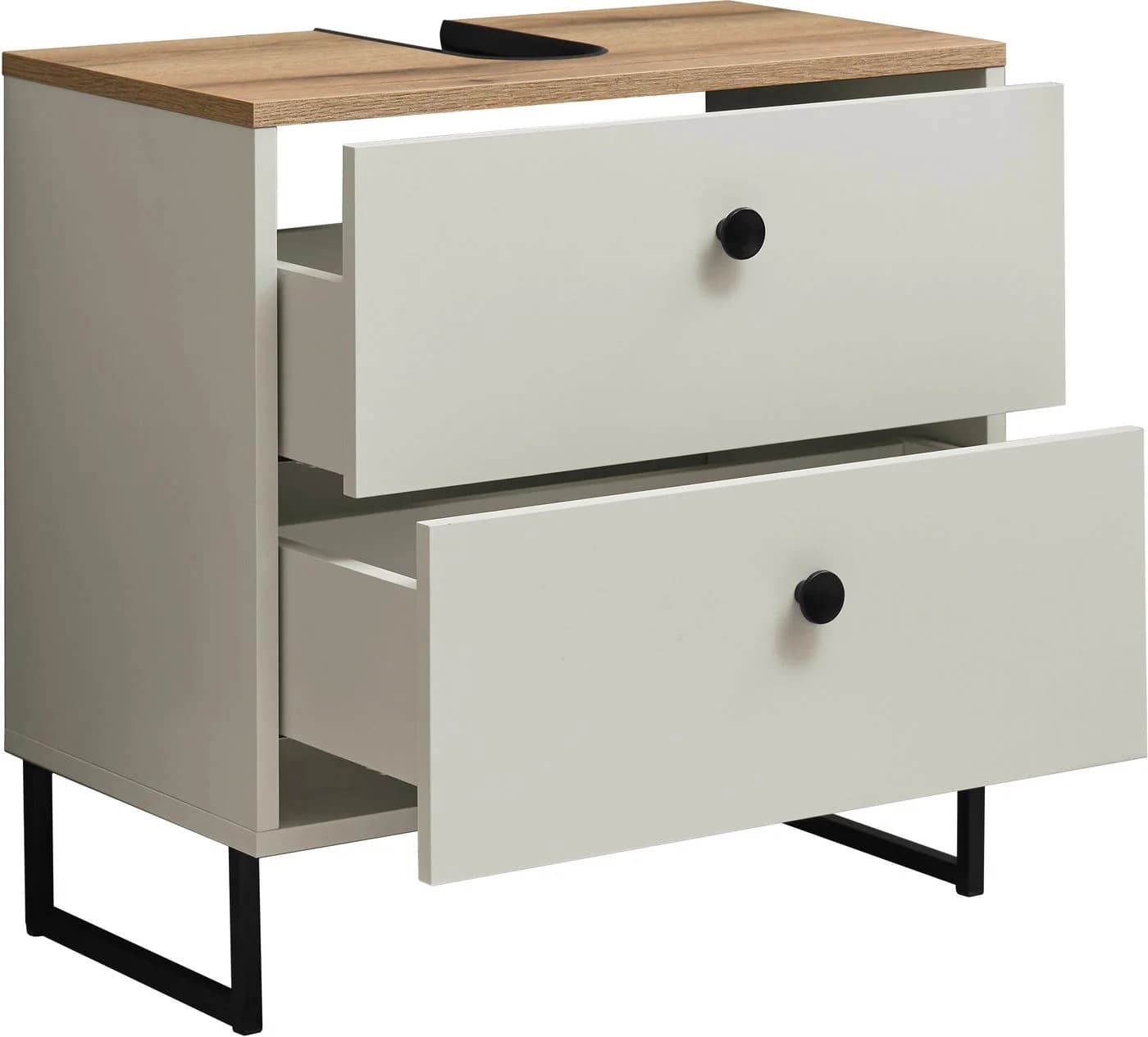 Waschbeckenunterschrank BASIC BY BALCULINA Linea Kaschmir Evoque Eiche U-Profil-Füße - Bild 5
