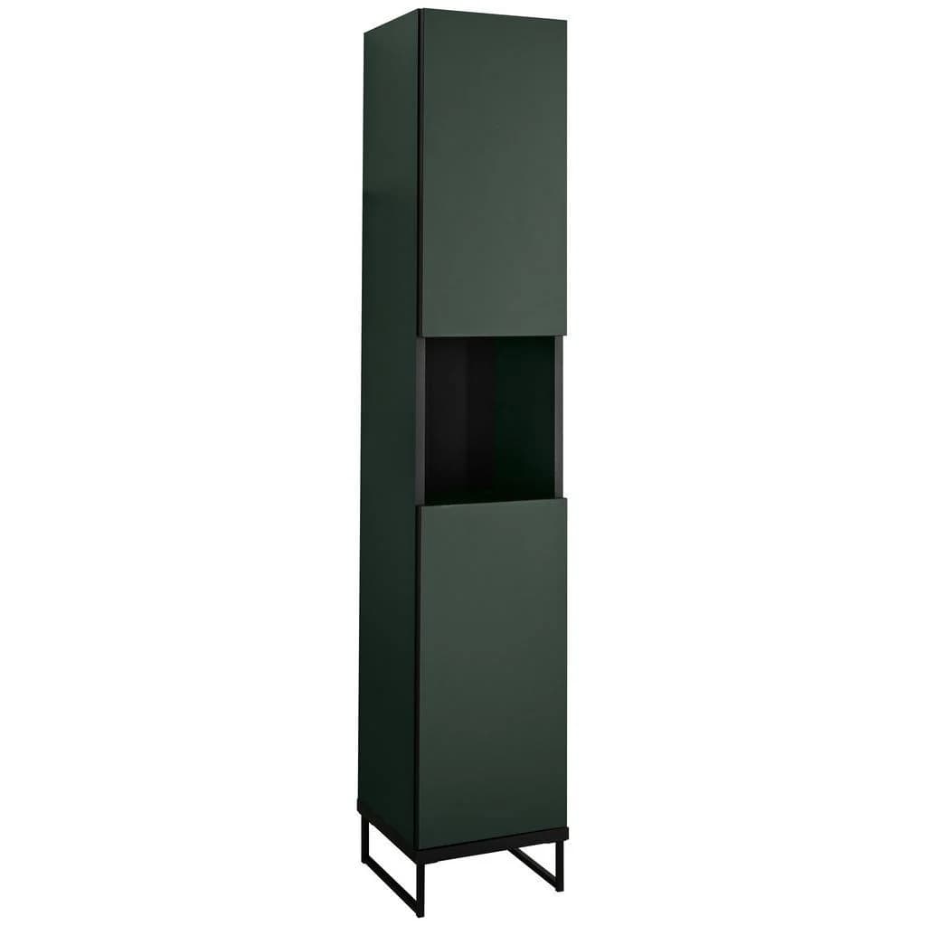 Mid.you Hochschrank Grün Schwarz Holzwerkstoff 2 Fächer