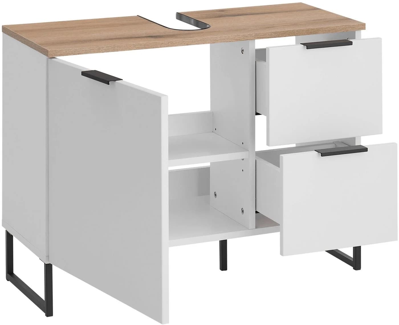 BASIC by Balculina Waschbeckenunterschrank Denver Weiß Matt - Bild 4