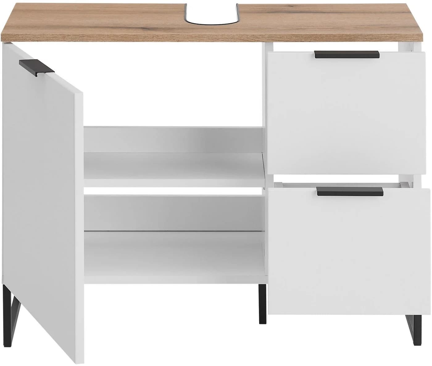 BASIC by Balculina Waschbeckenunterschrank Denver Weiß Matt - Bild 5