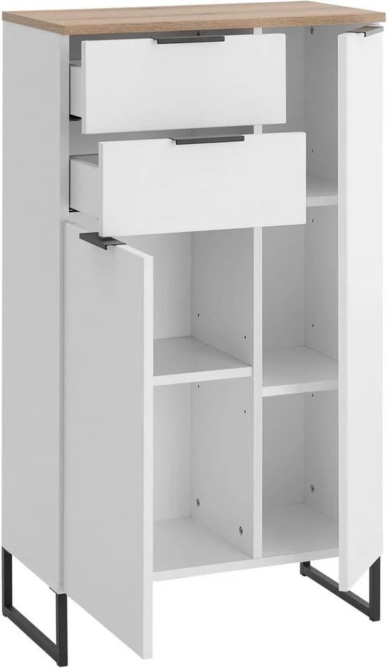 Midischrank BASIC BY BALCULINA Denver Midischrank, Badezimmerschrank, FSC-zertifizierter Holzwerkstoff, Breite 60 cm, Softclose - Bild 4
