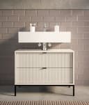 BASIC by Balculina Waschbeckenunterschrank Lucera 80cm Breite Metallgriffe Bild 1