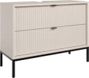 BASIC by Balculina Waschbeckenunterschrank Lucera 80cm Breite Metallgriffe Bild 2