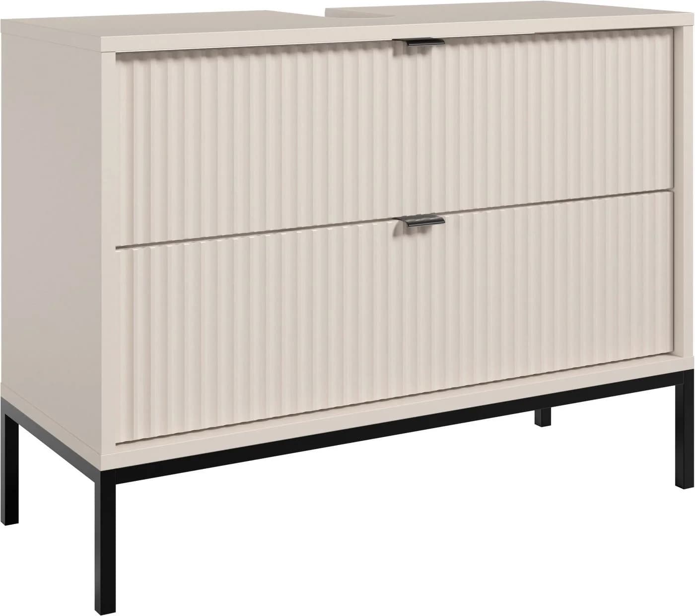 BASIC by Balculina Waschbeckenunterschrank Lucera 80cm Breite Metallgriffe - Bild 2