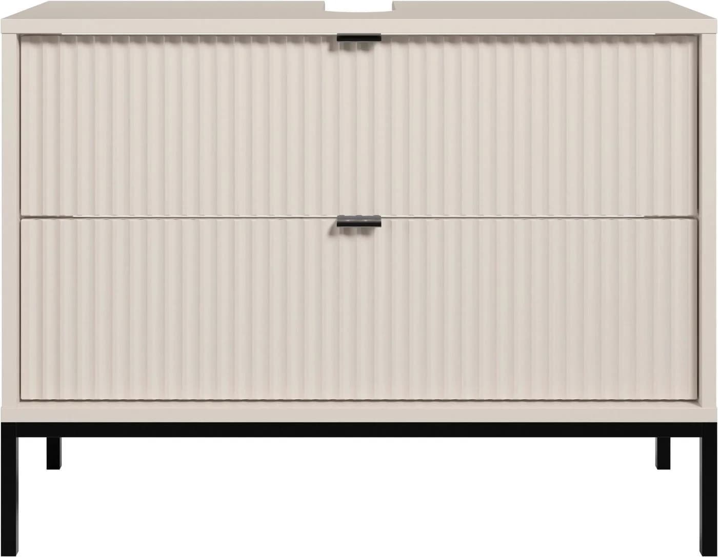 BASIC by Balculina Waschbeckenunterschrank Lucera 80cm Breite Metallgriffe - Bild 4