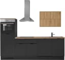 KOCHSTATION Küchenzeile KS-Georgia Schwarz 260cm Bild 2