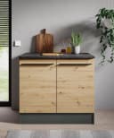 Spülenschrank BASIC BY BALCULINA Jazz anthrazit 100 cm Bild 1