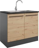 Spülenschrank BASIC BY BALCULINA Jazz anthrazit 100 cm Bild 3