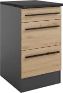 Unterschrank BASIC BY BALCULINA Jazz anthrazit eiche 3 Schubladen Bild 2