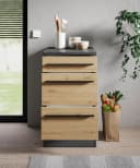 Unterschrank BASIC BY BALCULINA Jazz anthrazit eiche 3 Schubladen Bild 4