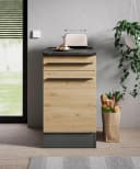 BALCULINA Jazz Unterschrank 50x90x60 cm Eiche Anthrazit Bild 1