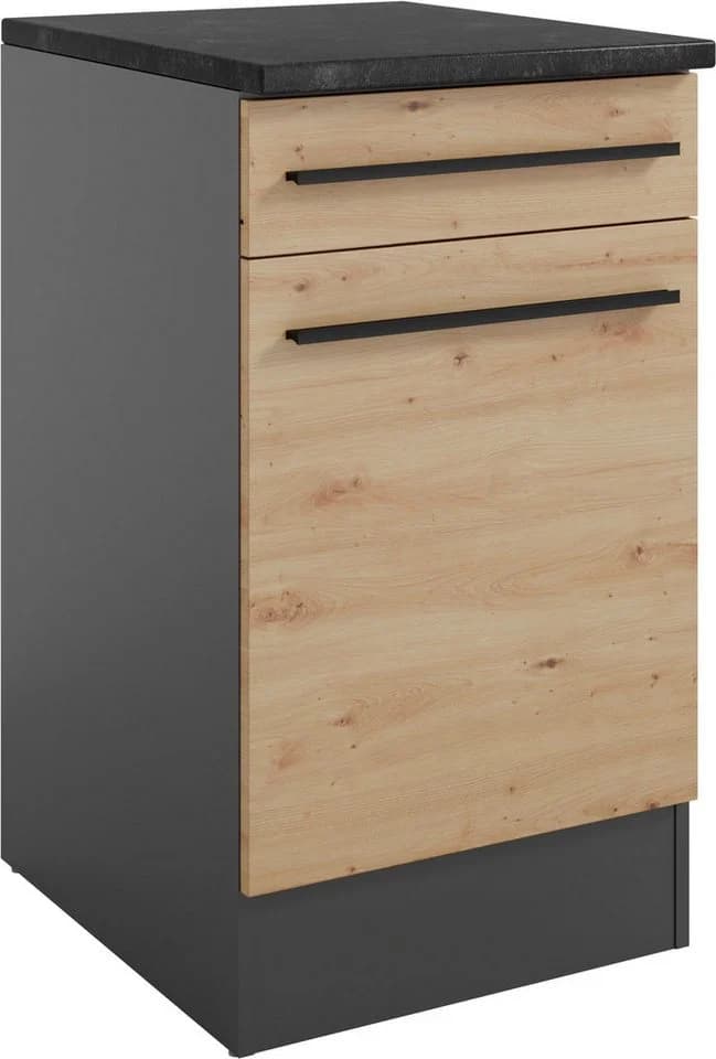 BALCULINA Jazz Unterschrank 50x90x60 cm Eiche Anthrazit - Bild 2