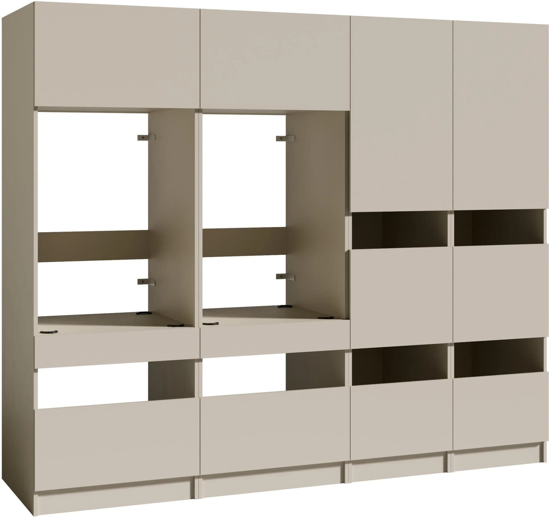 BALCULINA Mehrzweckschrank-Set kaschmirfarben mit Metallfüßen