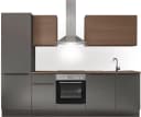 KOCHSTATION Küchenzeile Cocco Anthrazit/Nussbaum 280 cm mit Soft-Close Bild 2