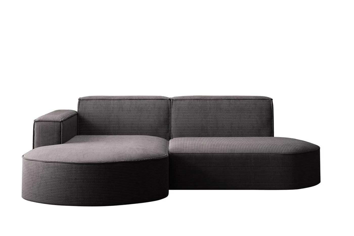 Kaiser Möbel Ecksofa MODENA STUDIO L-Form Cord Grau