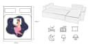 Kaiser Ecksofa L-Form mit Schlaffunktion und Bettkasten, Stoff Verita Bild 4