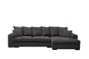 Kaiser Möbel Ecksofa Gabon L-Form Stoff Zoom Grau mit Schlaffunktion Bild 1