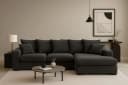 Kaiser Möbel Ecksofa Gabon L-Form Stoff Zoom Grau mit Schlaffunktion Bild 2
