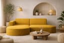 Kaiser Möbel Ecksofa MODENA STUDIO L-Form Cord Gelb Bild 2