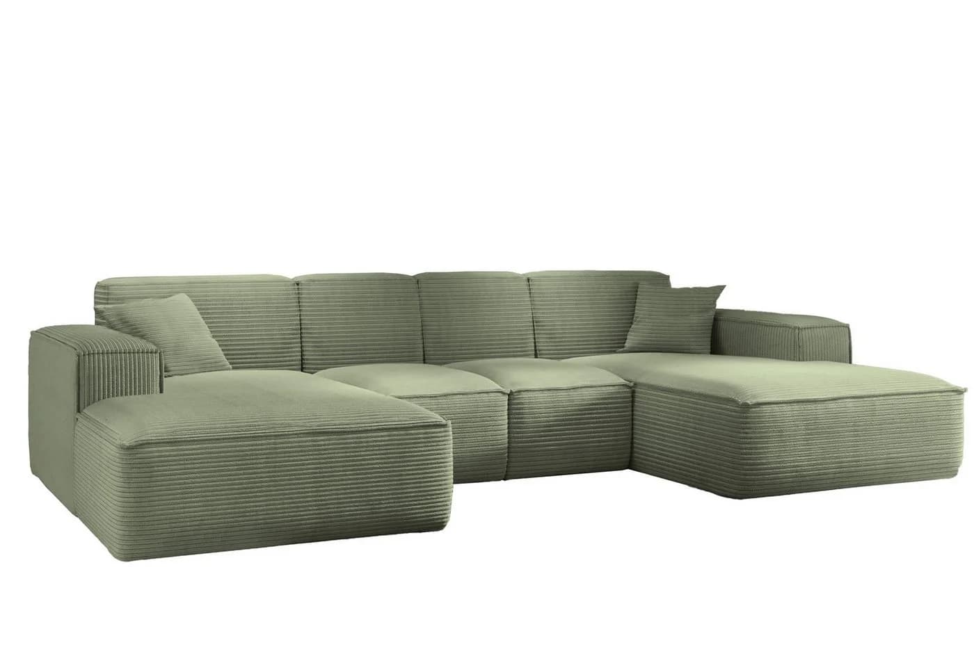 Kaiser Möbel Ecksofa Siena U-Form HR-Schaum 4 Stoffoptionen