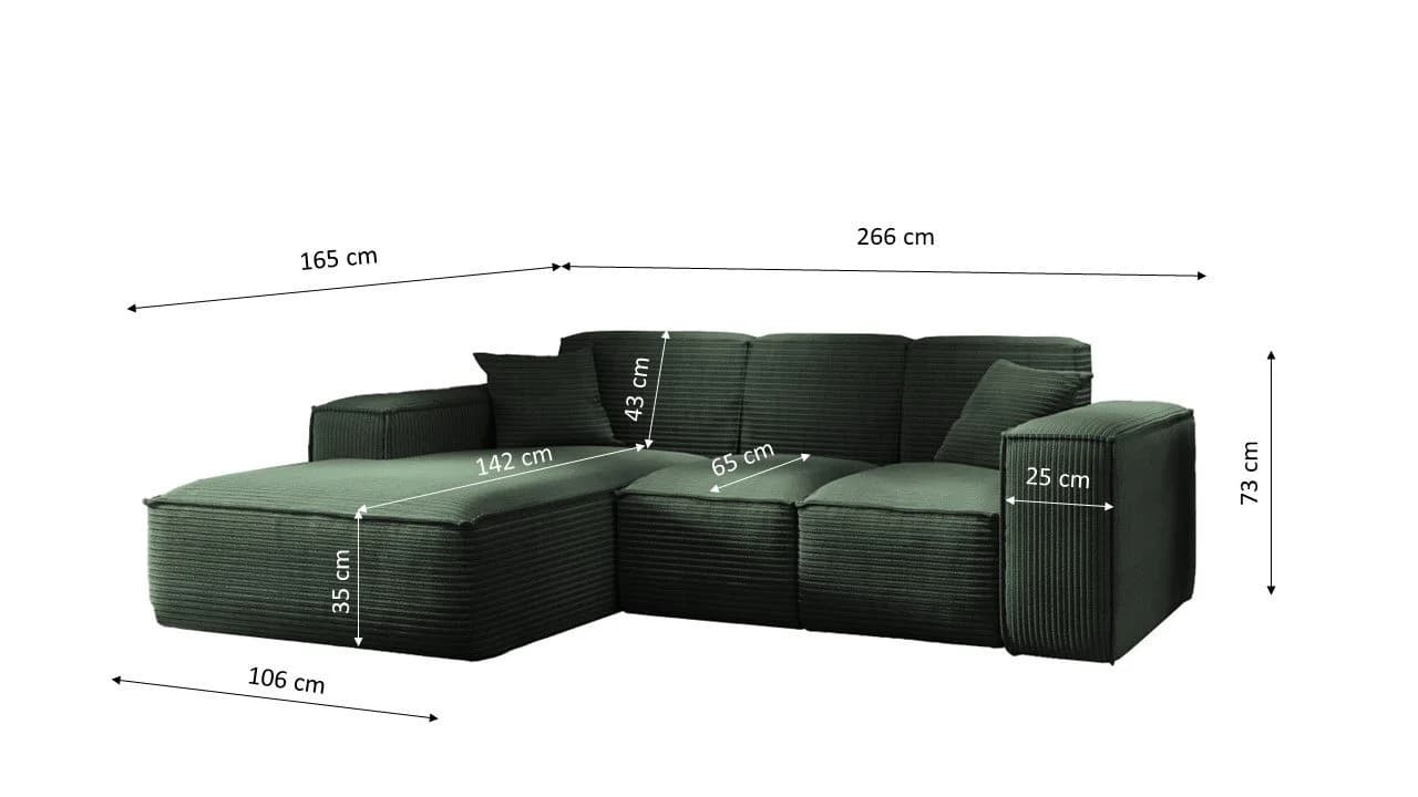 Kaiser Möbel Ecksofa Siena L-Form Stoff Bequem Modern
