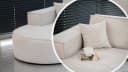 Kaiser Möbel Ecksofa MODENA STUDIO L-Form Cord Hellgrau Bild 5