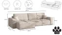 Kaiser Möbel Ecksofa BEST XL mit Schlaffunktion und Bettzeugkasten Beige Bild 3