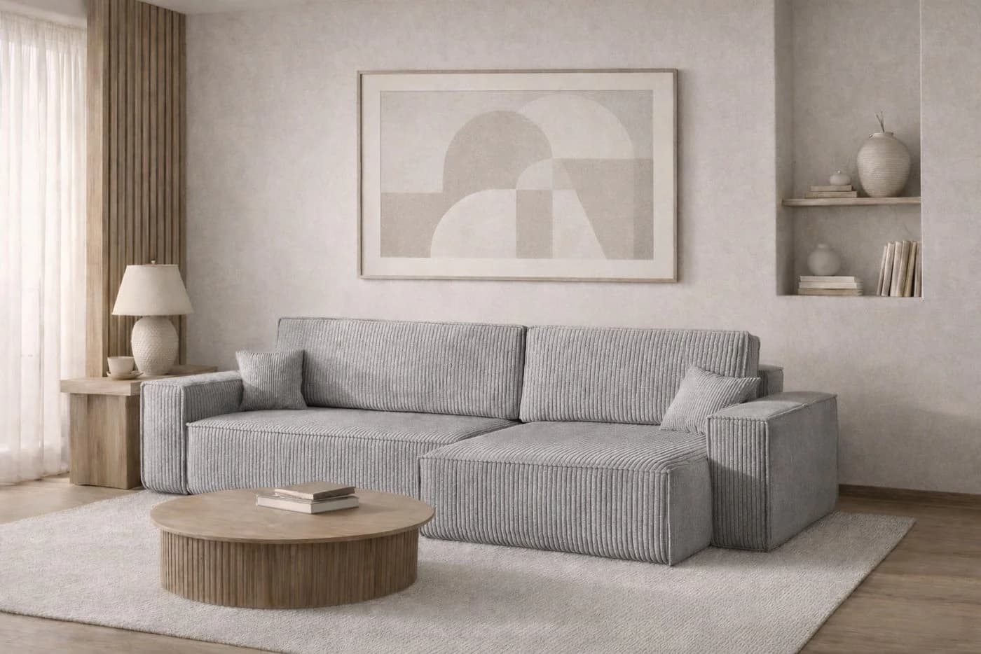 Kaiser Möbel Ecksofa BEST XL mit Schlaffunktion und Bettkasten, Grau, Stoff Poso - Bild 2