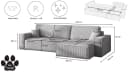 Kaiser Möbel Ecksofa BEST XL mit Schlaffunktion und Bettkasten, Grau, Stoff Poso Bild 3