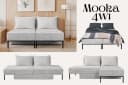 Kaiser Möbel MOOKA 4in1 Multifunktions-Ecksofa mit Schlaffunktion Grau Bild 2