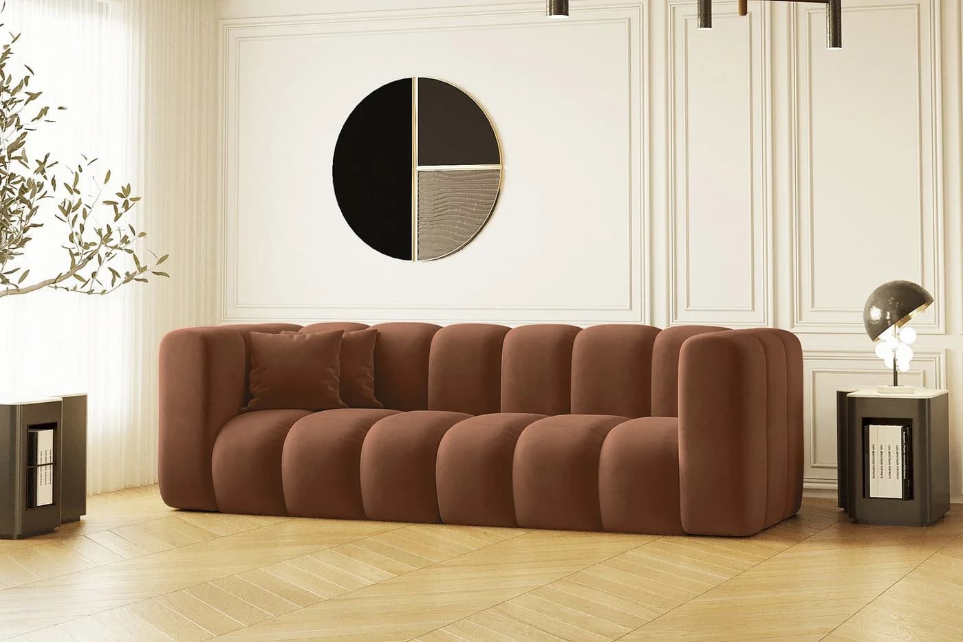 Kaiser Möbel Sofa Grand 3-Sitzer Modular Salvador & Haga Braun - Bild 2