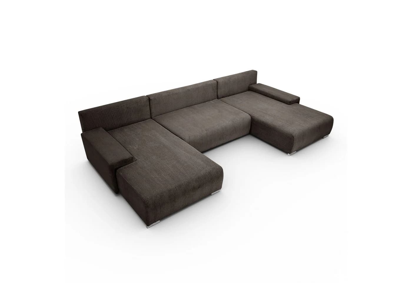 Kaiser Möbel Ecksofa Livorno U in Braun mit Schlaffunktion und Bettkasten - Bild 3