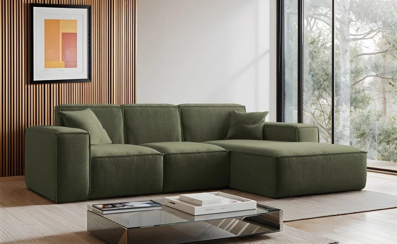 Kaiser Möbel Ecksofa Siena L-Form Stoff Grün Modern - Bild 2