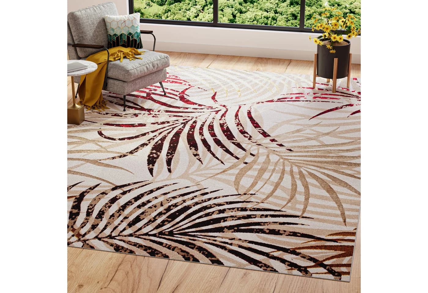Tapiso Designteppich GOLDEN Modern Vintage Creme Gold