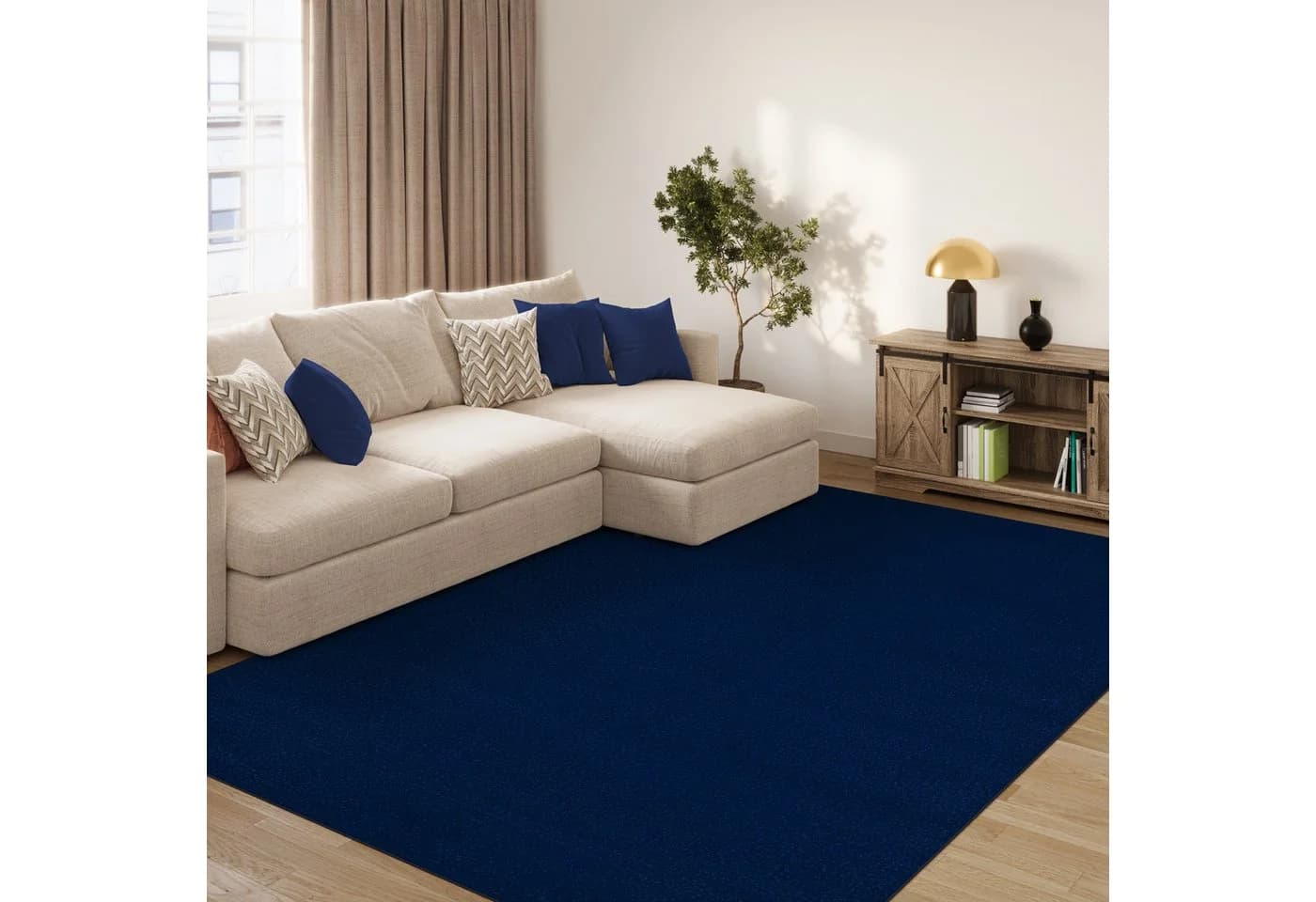 Tapiso Outdoorteppich MONO Marineblau Modern Einfarbig - Bild 3