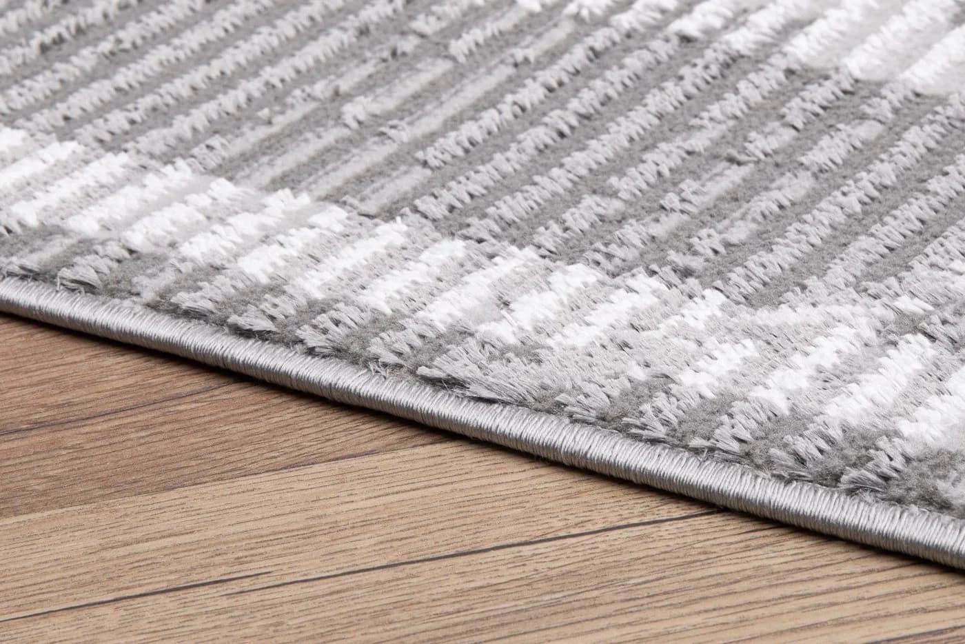 Tapiso Teppich CRYSTAL Grau Modern 3D-Effekt Polyester - Bild 4