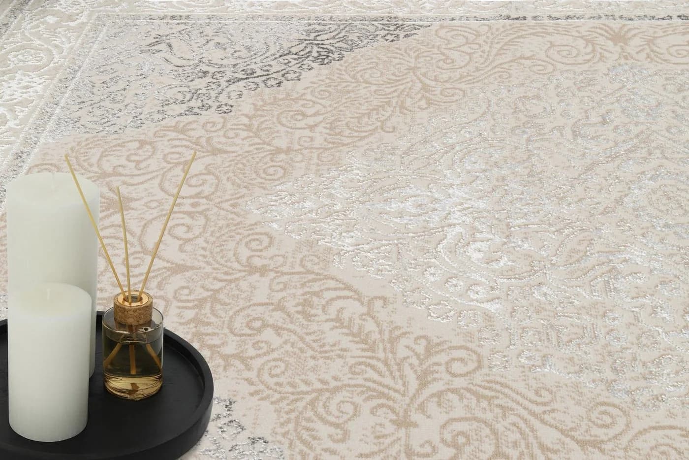 Tapiso Teppich ARES Rechteckig Grau Beige 8mm Flor - Bild 3