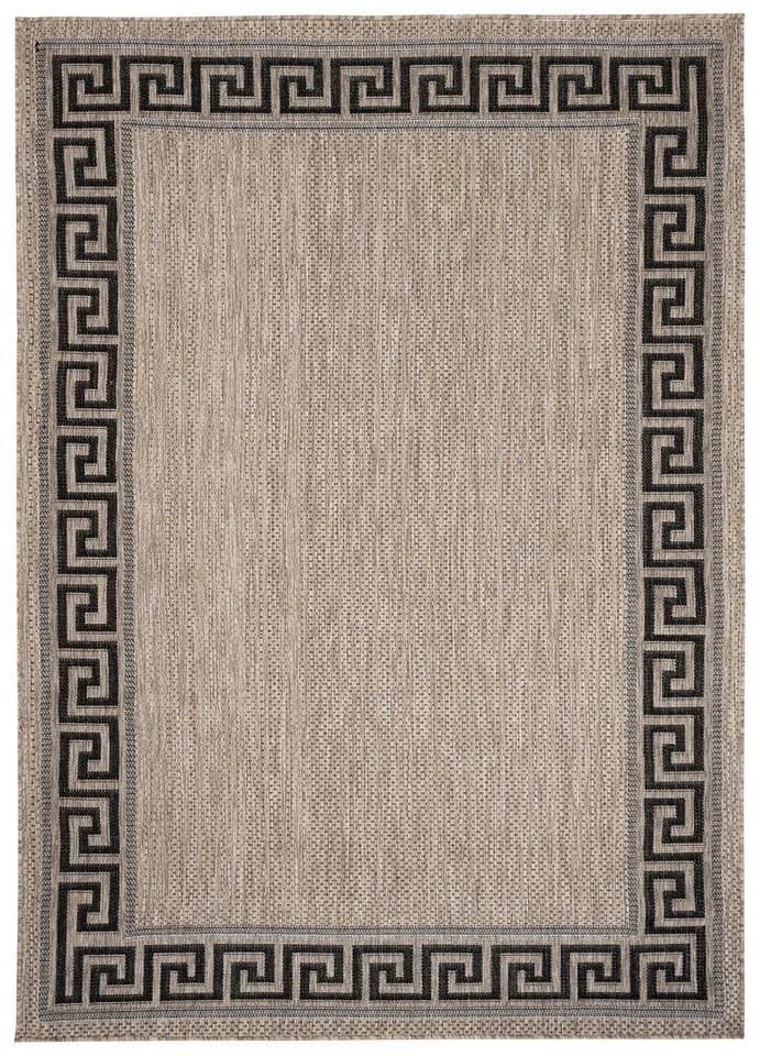 Tapiso Outdoorteppich MELISSA Rechteckig Braun Schwarz Kurzflor - Bild 2