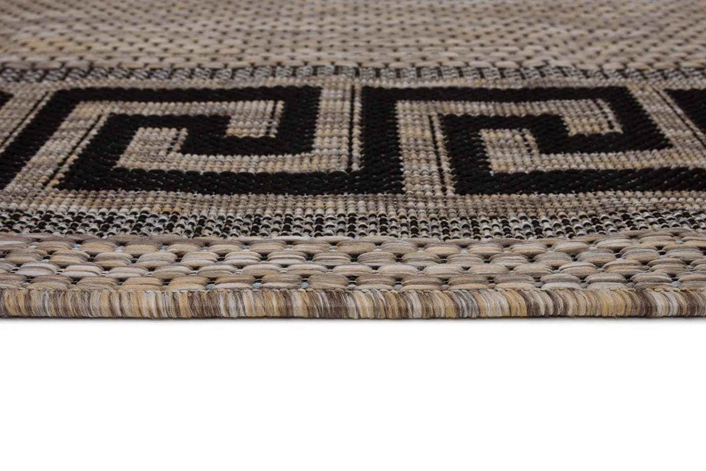 Tapiso Outdoorteppich MELISSA Rechteckig Braun Schwarz Kurzflor - Bild 5